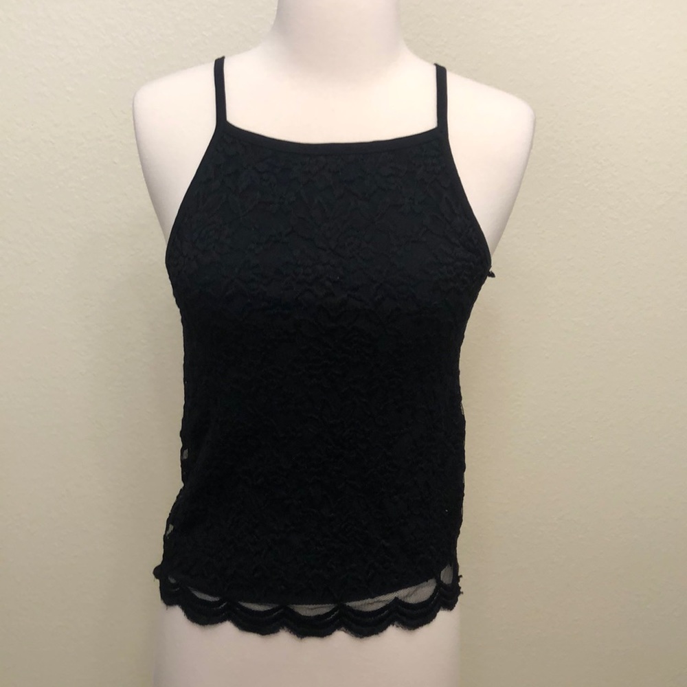 Rue 21 Black Lace Tank Top